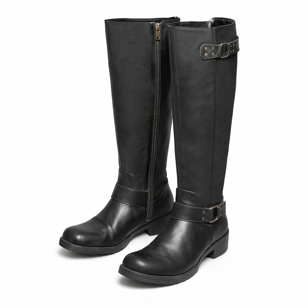 KENNETH COLE Jenny Rocker Riding Boots Size 7.5M - Picture 1 of 7
